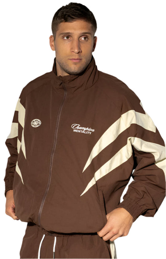 Engage Champion Mentality Track Jacket - Brown/White