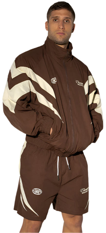 Engage Champion Mentality Track Jacket - Brown/White