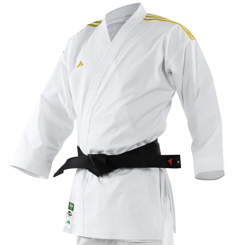Adidas Adilight Primegreen Karate Uniform - Gold Stripes