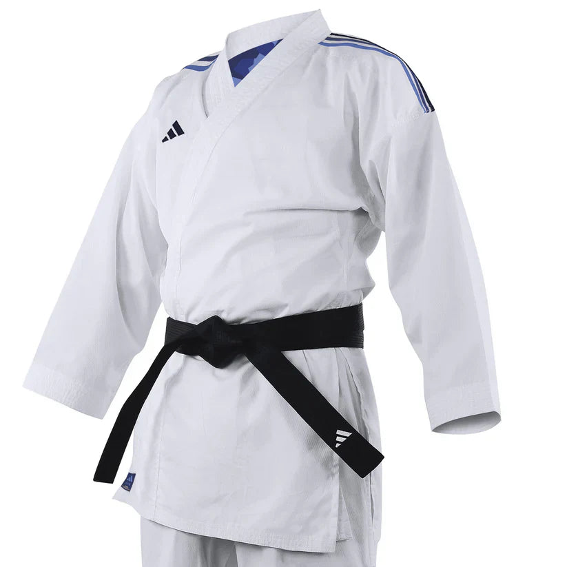 Adidas Karate Kumite Fighter Karate Uniform - Blue Stripes
