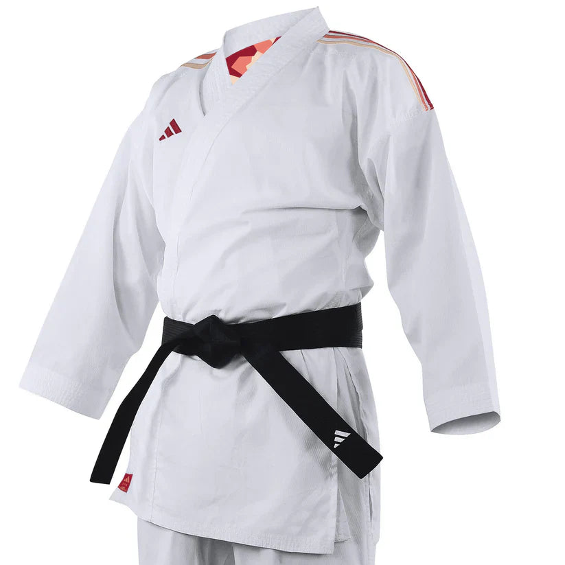 Adidas Karate Kumite Fighter Karate Uniform - Red Stripes