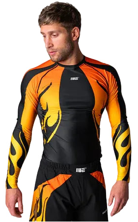 Engage Nebula Long Sleeve Rash Guard - Orange