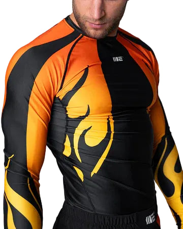 Engage Nebula Long Sleeve Rash Guard - Orange