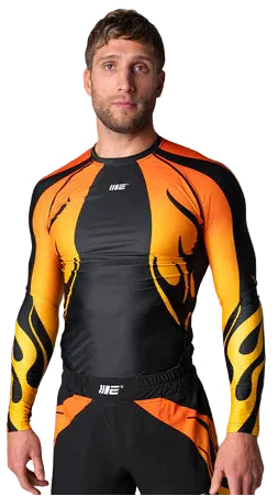 Engage Nebula Long Sleeve Rash Guard - Orange