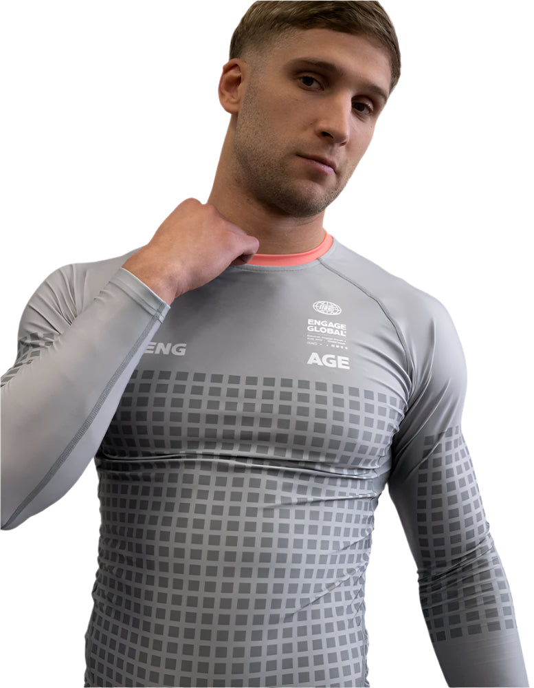 Engage Grid Tech Long Sleeve Rash Guard - Grey