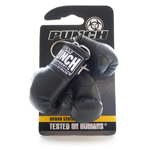 Punch Boxing Gloves - Mini + Key Ring Pack - Black