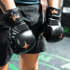 NYT Leather 7oz MMA Sparring Gloves Hybrid Gloves NYT