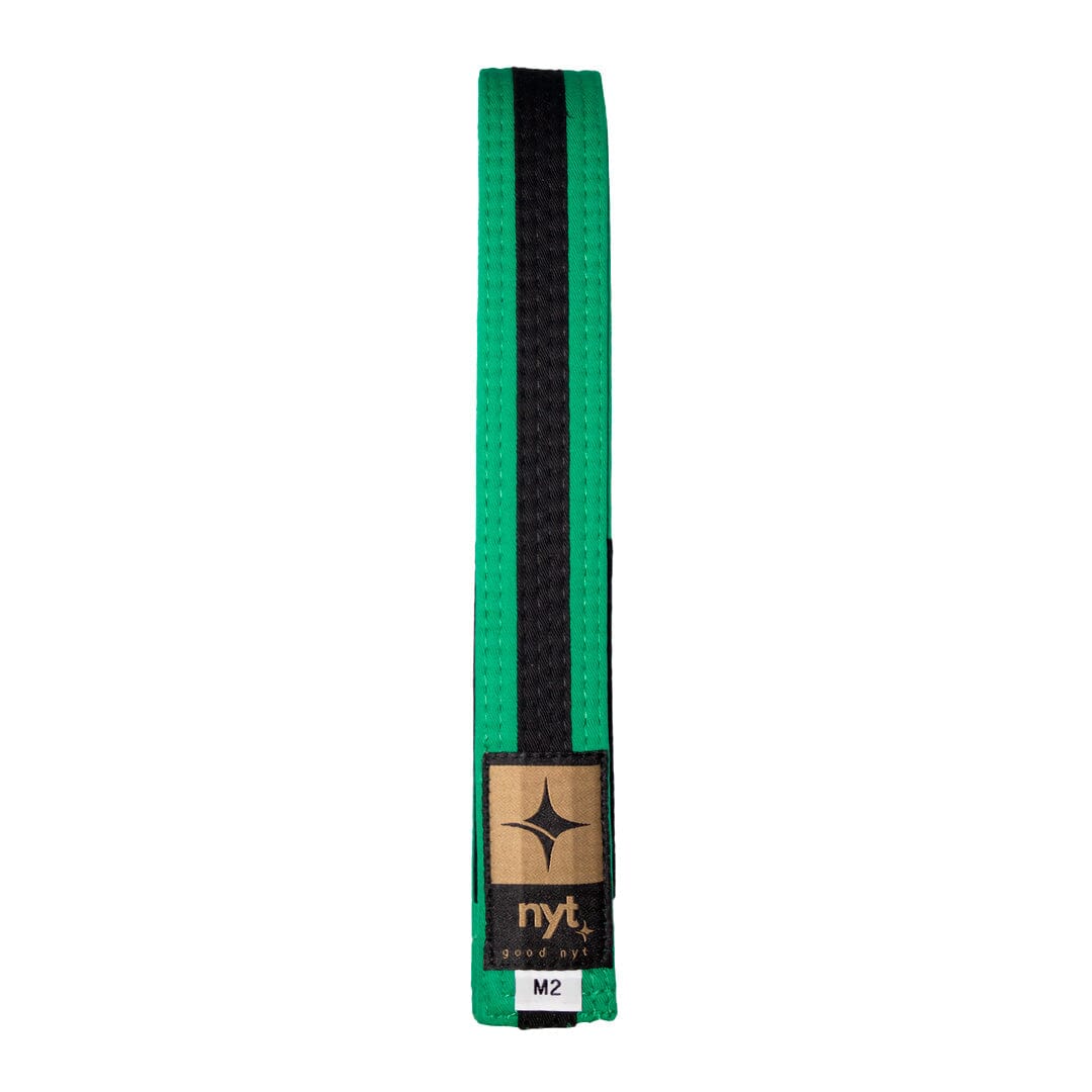 NYT Youth BJJ Gi Belt  - Green With Black Stripe