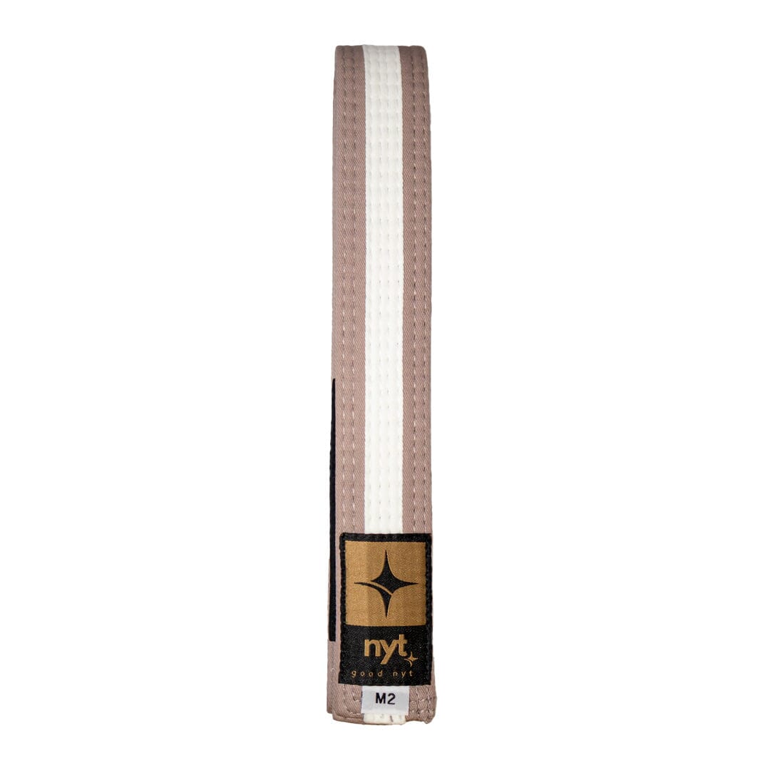 NYT Youth BJJ Gi Belt - Grey With White Stripe