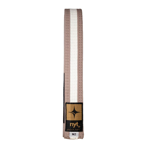 NYT Youth BJJ Gi Belt - Grey With White Stripe