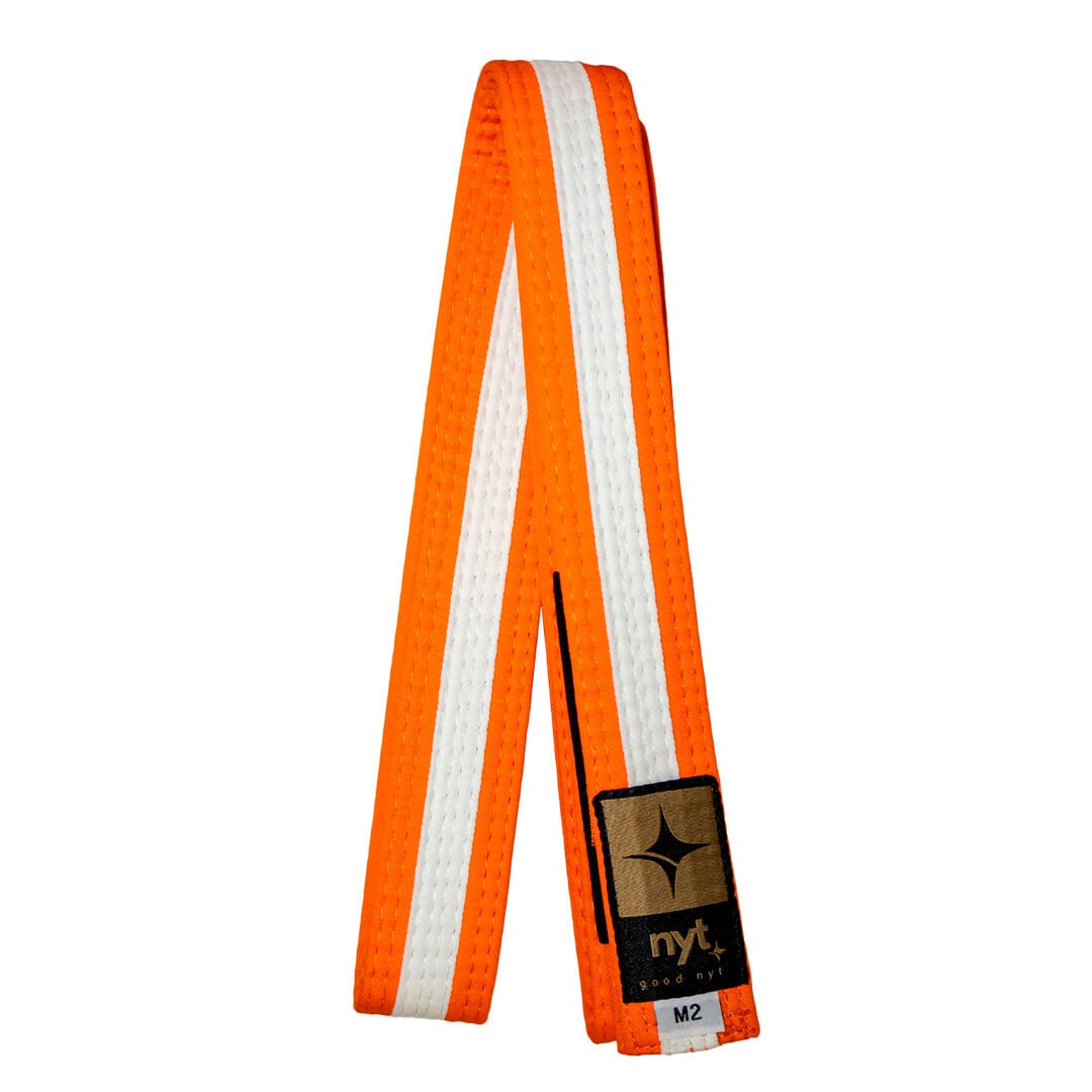 NYT Youth BJJ Gi Belt BJJ Belts NYT Orange/White M0