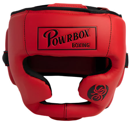 Powrbox New Tradition Headguard - Ruby Red - Matte Red/Black