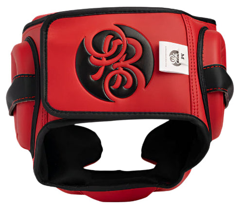 Powrbox New Tradition Headguard - Ruby Red - Matte Red/Black