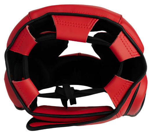 Powrbox New Tradition Headguard - Ruby Red - Matte Red/Black