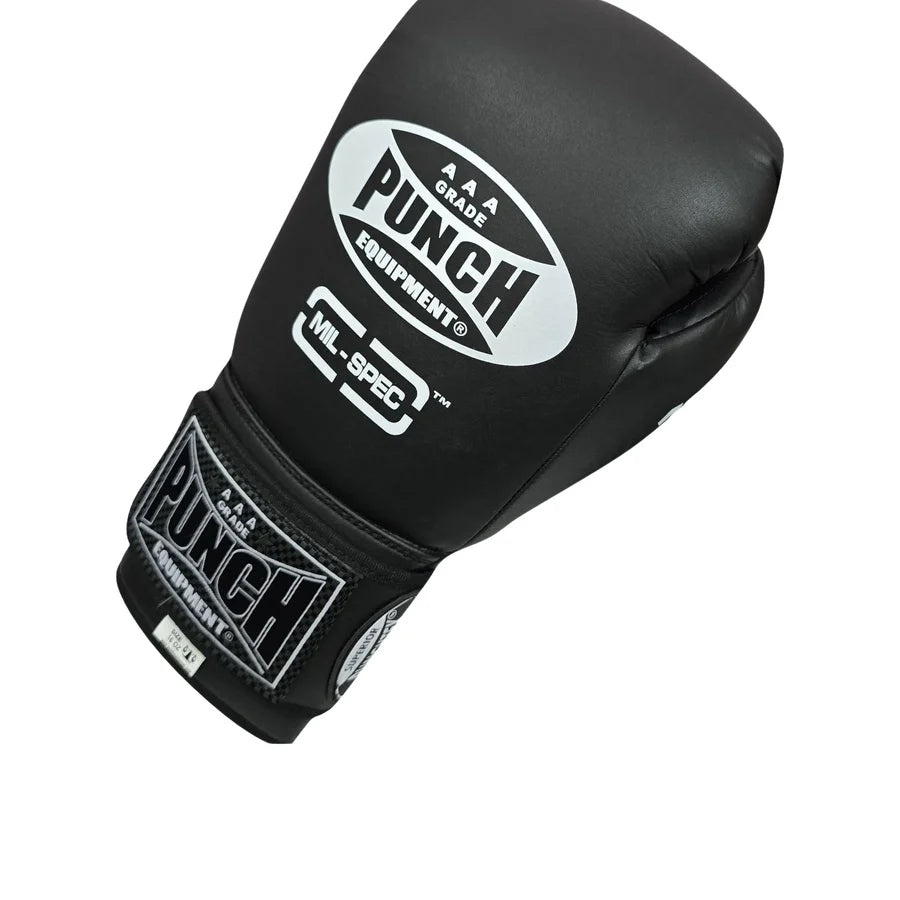 Punch Boxing Gloves - Trophy Getters® Mil Spec™ - Matt Black