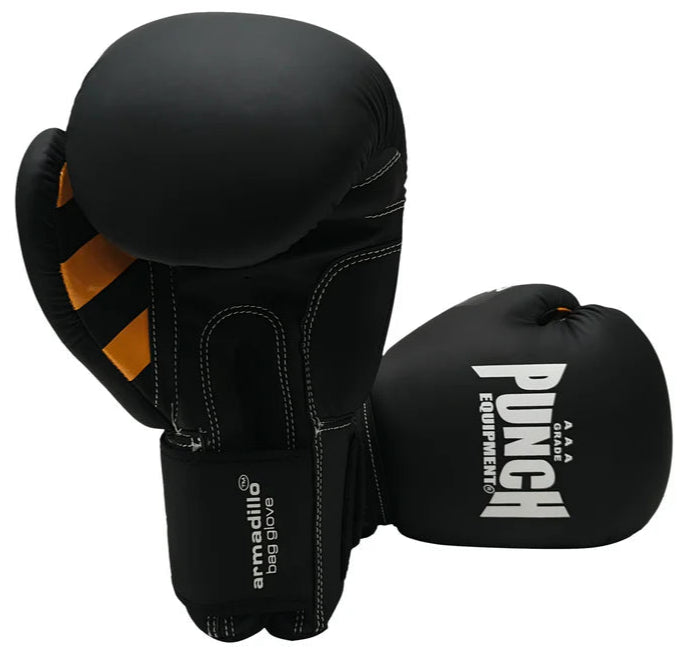 Punch Boxing Gloves Armadillo™ Sparring - 16oz - Matt Black