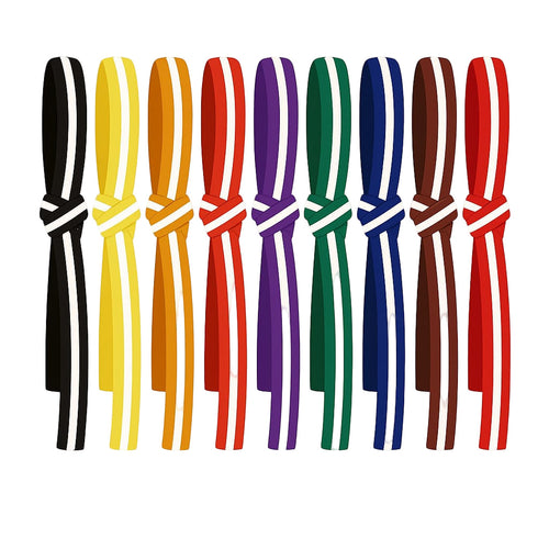 Zett Colored Belts With White Stripes