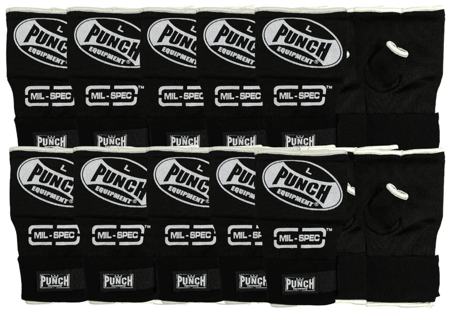 Punch Quick Wraps - Mil Spec® Bulk Pack 10 Pairs - Large - Black
