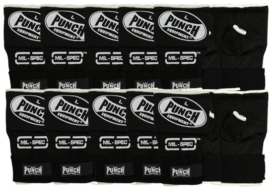 Punch Quick Wraps - Mil Spec® Bulk Pack 10 Pairs - Large - Black