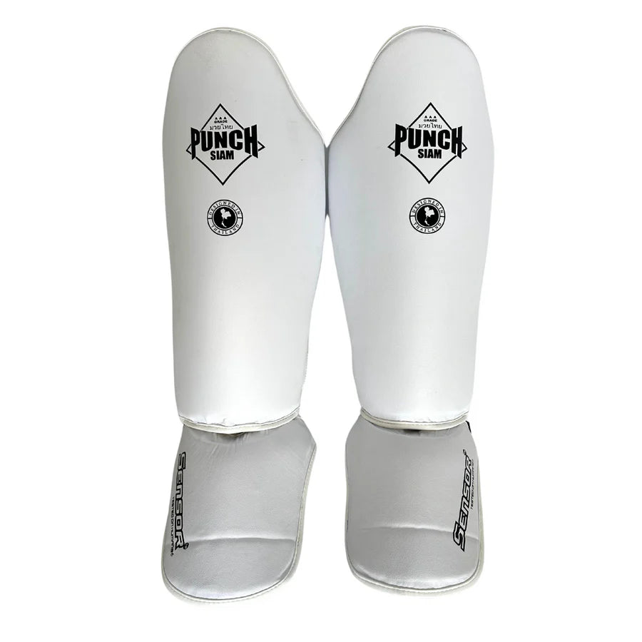 Punch Shin Pad - Siam™ Sensor - White
