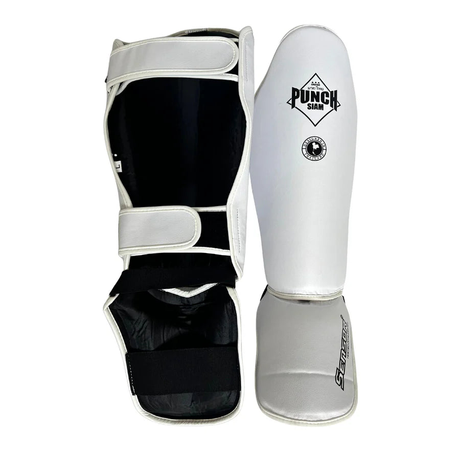 Punch Shin Pad - Siam™ Sensor - White