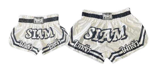 Punch Thai Shorts - Siam™ - White/Black