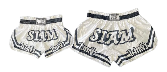 Punch Thai Shorts - Siam™ - White/Black