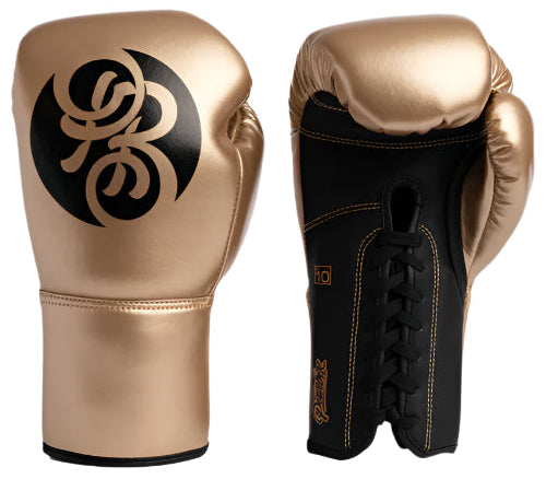 Powrbox Pinnacle Lace-Up Gloves - Eureka - Gold/Matte Black