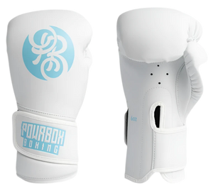 Powrbox Cub Kids Gloves - Iceman - 6Oz - Matte White/Ice Blue