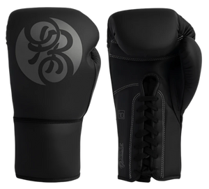 Powrbox Pinnacle Lace-Up Gloves - Shadow - Matte Black/Grey