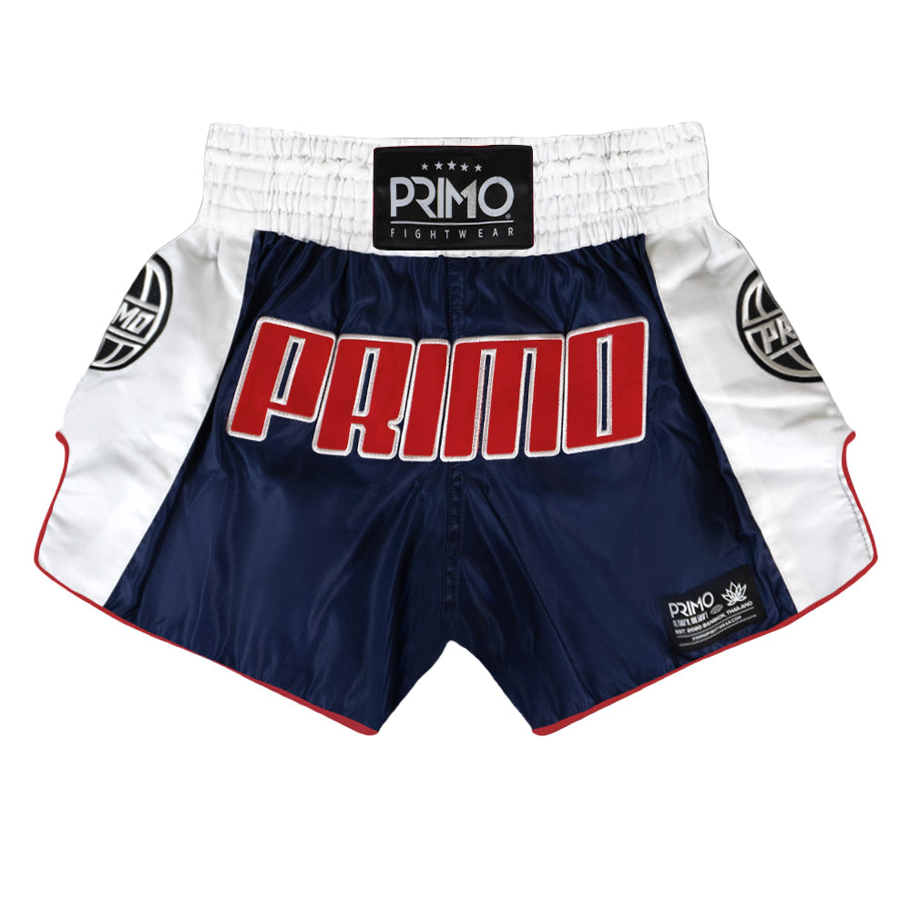 Primo Trinity Muay Thai Shorts - Navy/White