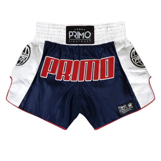 Primo Trinity Muay Thai Shorts - Navy/White
