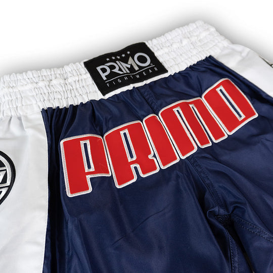 Primo Trinity Muay Thai Shorts - Navy/White