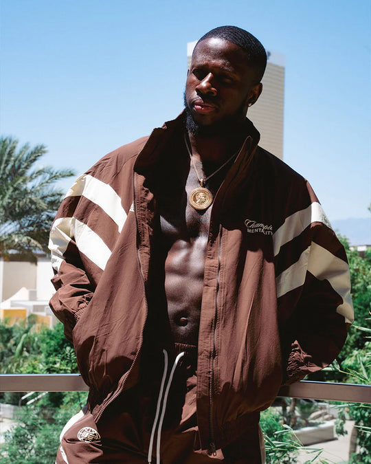 Engage Champion Mentality Track Jacket - Brown/White