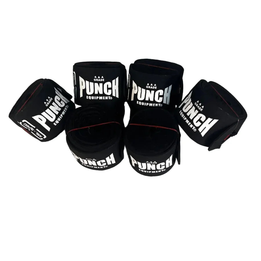 Punch Hand Wraps - Mil Spec® - 4.5m - 3 Set - Black