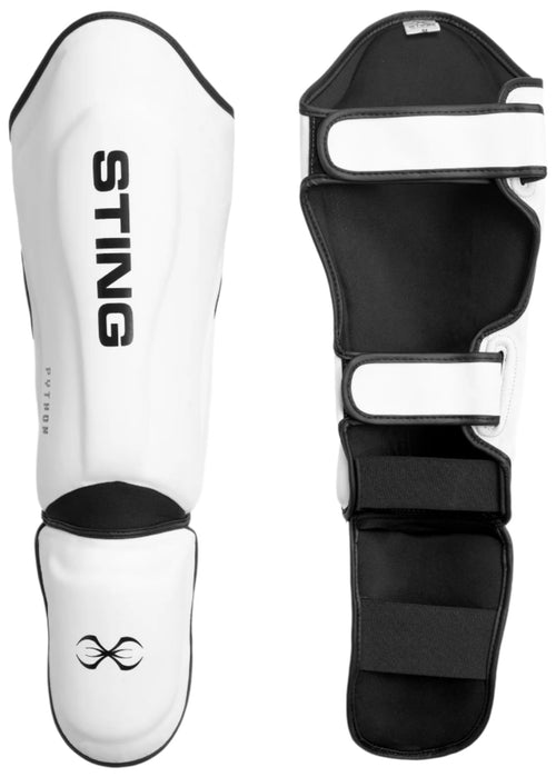 Sting Python MMA Shin & Foot Protector - White/Black