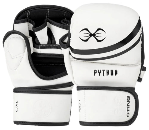 Sting Python MMA Sparring Gloves - White/Black