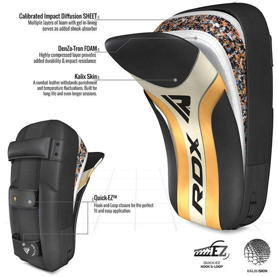 RDX T17 Aura Thai Pads - Gold