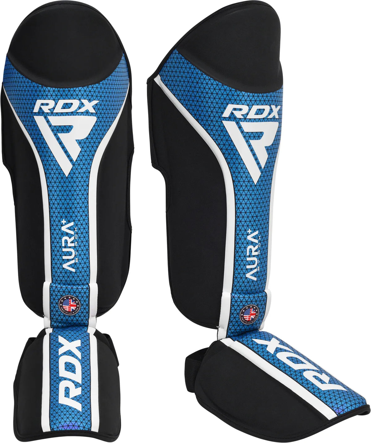 RDX T17 Aura Plus MMA Shin Guards - Blue