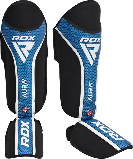 RDX T17 Aura Plus MMA Shin Guards - Blue