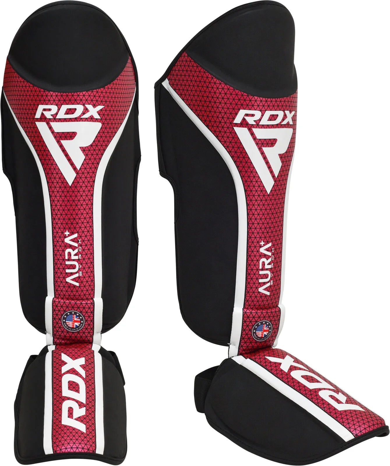 RDX T17 Aura Plus MMA Shin Guards - Red