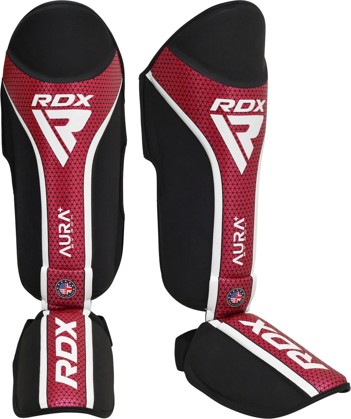 RDX T17 Aura Plus Shin Guards - Red