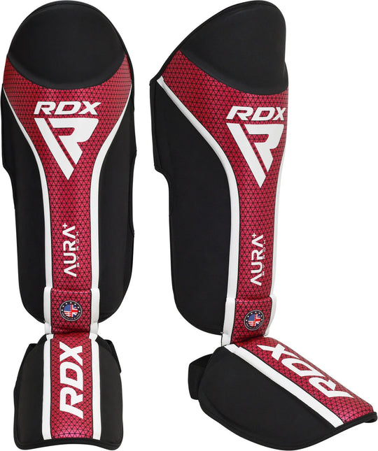 RDX T17 Aura Plus Shin Guards - Red