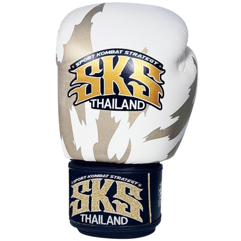 SKS Claw Muay Thai Gloves - White/Gold