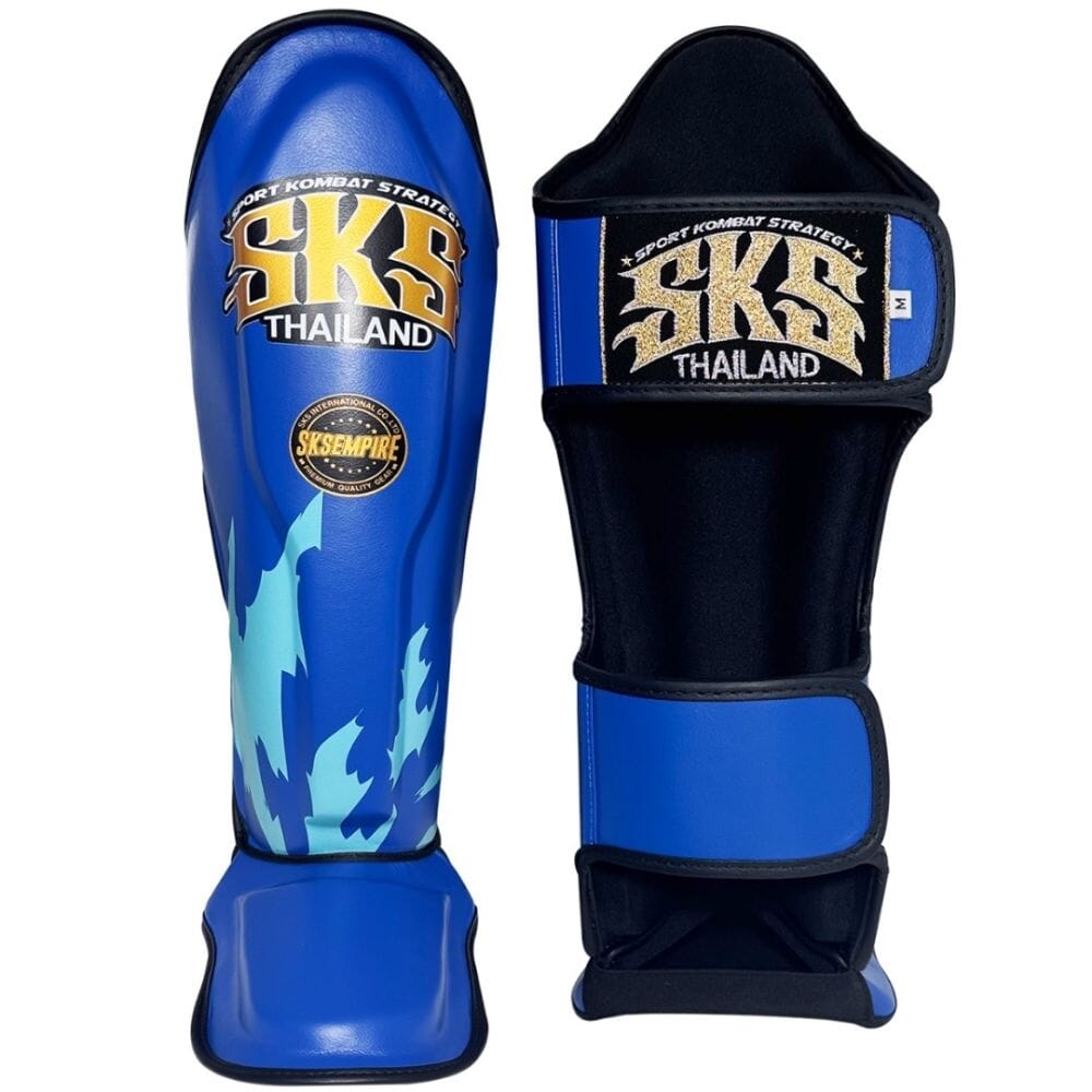 SKS Claw Muay Thai Shin Guards - Blue