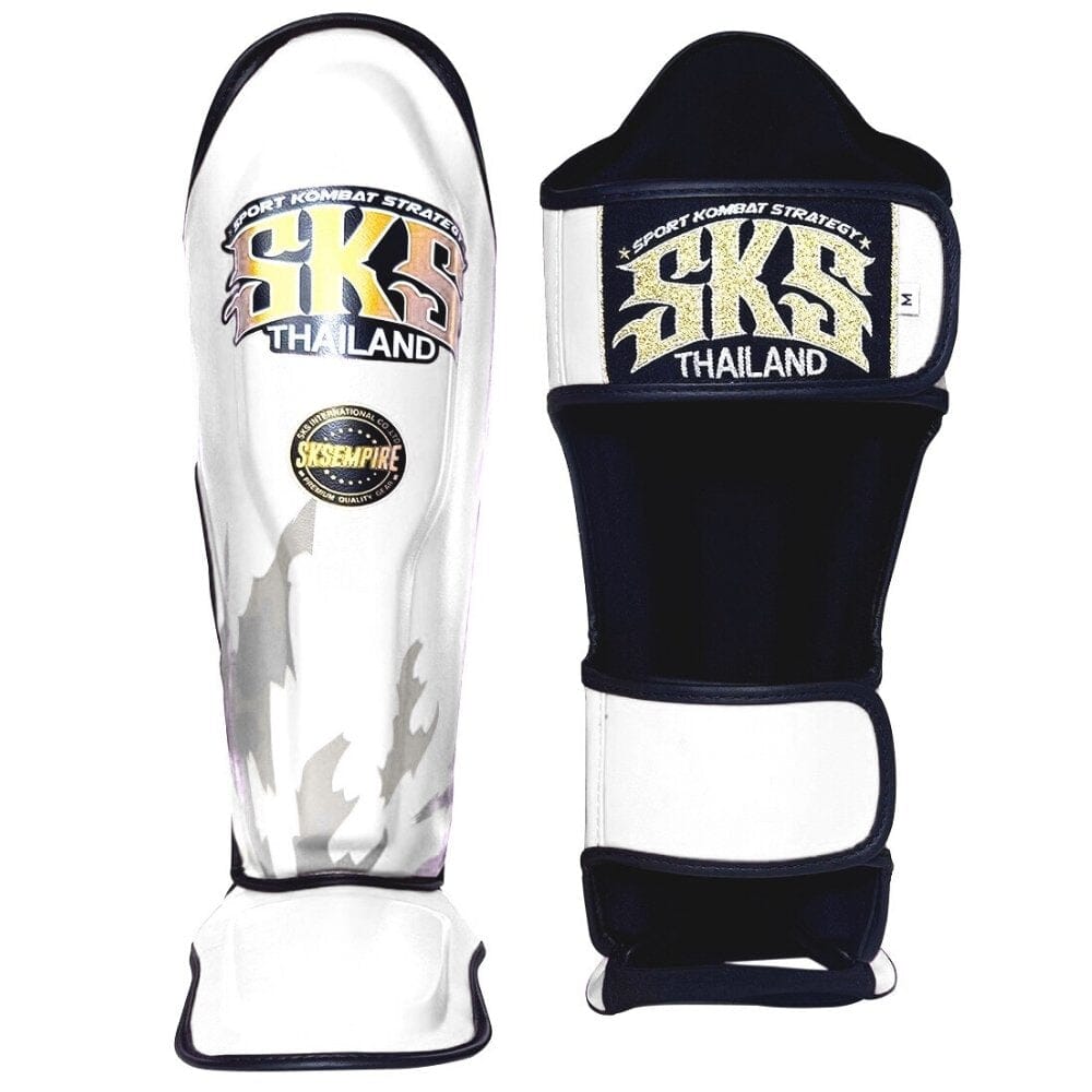 SKS Claw Muay Thai Shin Guards - White