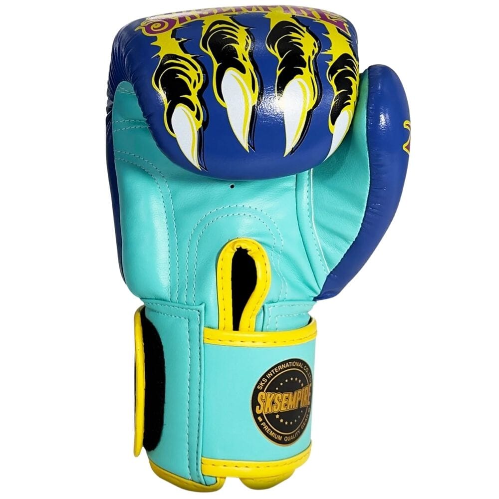 SKS UV Tiger Blue Muay Thai Gloves Muay Thai Gloves SKS 