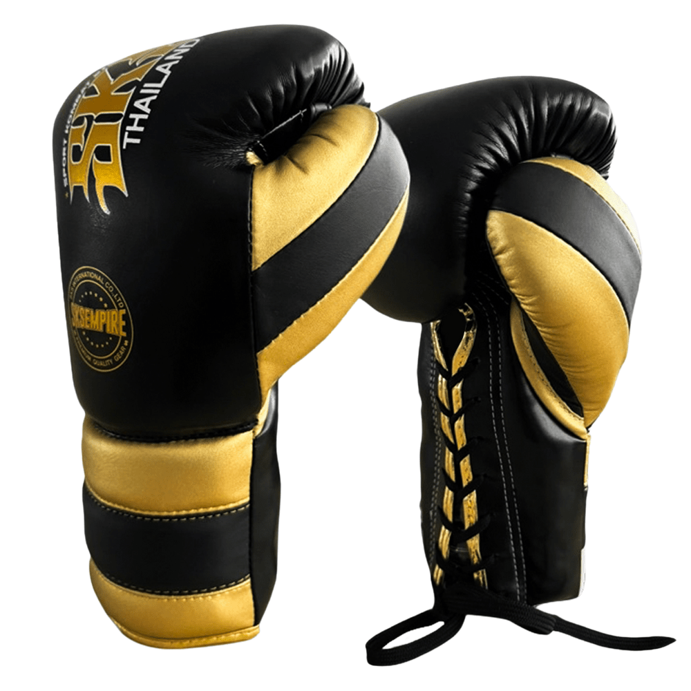 SKS Obsidian Lace Boxing Gloves - Black/Gold