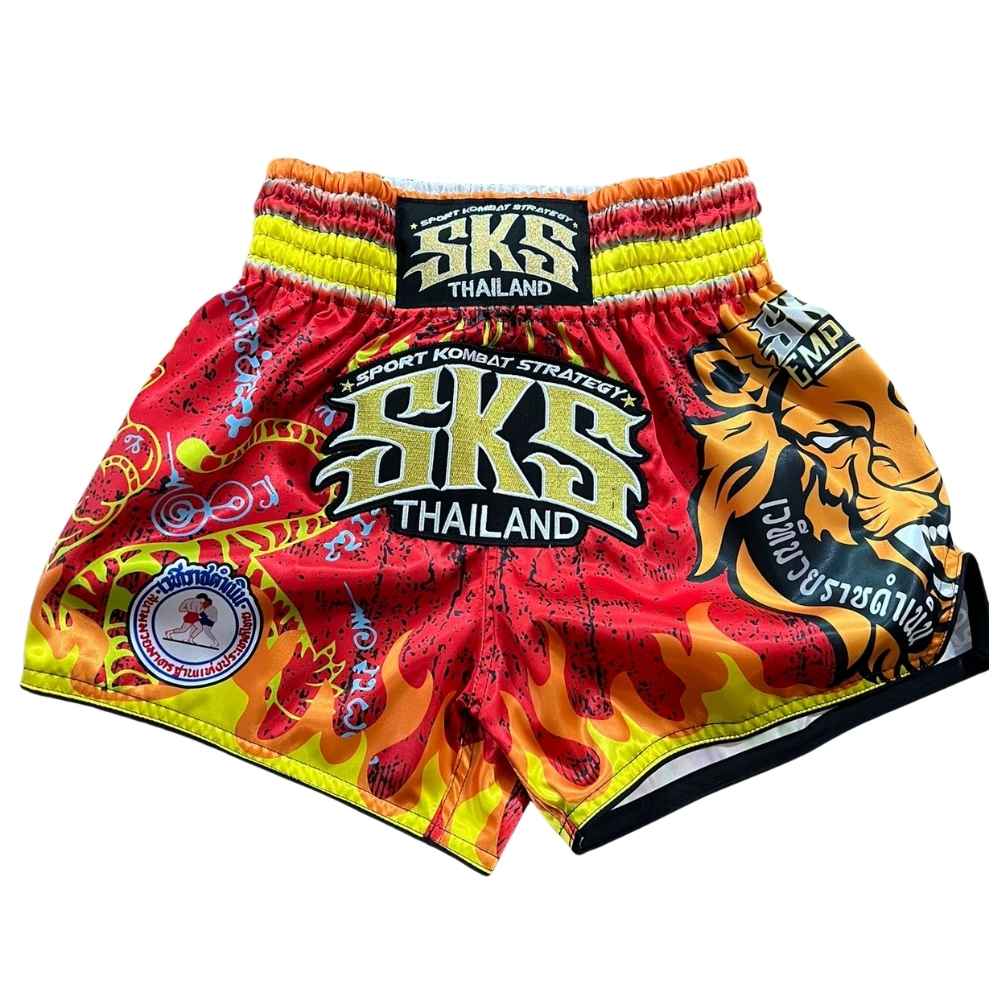 SKS Rajadamnern Muay Thai Shorts - Red