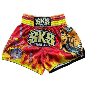 SKS Rajadamnern Muay Thai Shorts - Red